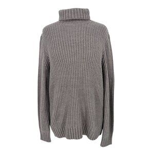 Bershka Chunky Turtleneck Sweater Gray Size Medium